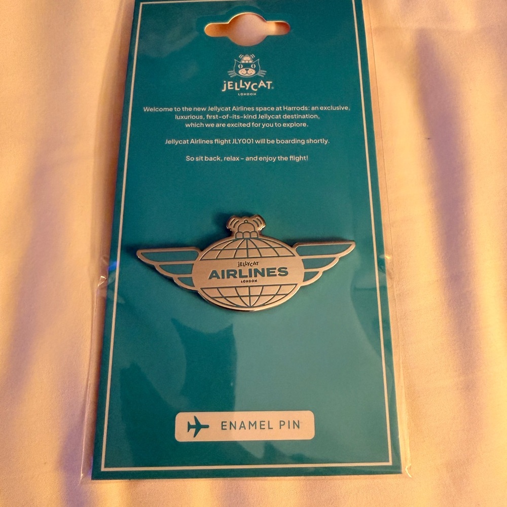 Jellycat Bartholomew Bear Junior “Pilot” including pin and stickers - Harrods - Picture 8 of 8